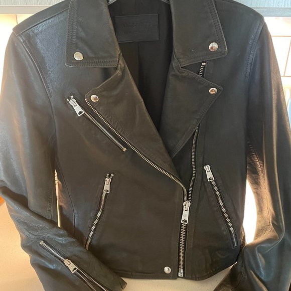 All Saints Arden Leather Jacket - Picture 2 of 3